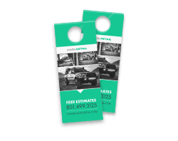 Auto service door hangers with free estimates