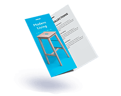 Modern Living furniture tri-fold brochure