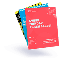Cyber Monday flash sale marketing flyers
