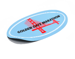 Oval Golden Gate Marathon sticker