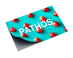 Rectangle Pathos sticker with apples pattern