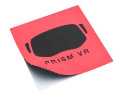 Red square Prism VR sticker