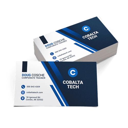 Blue Cobalta Tech corporate business cards