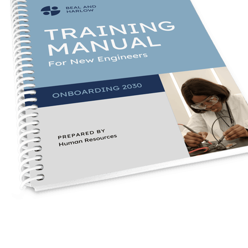 Spiral-bound Training Manual for New Engineers