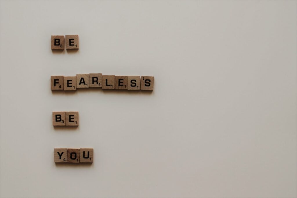 Wooden blocks with letters organized