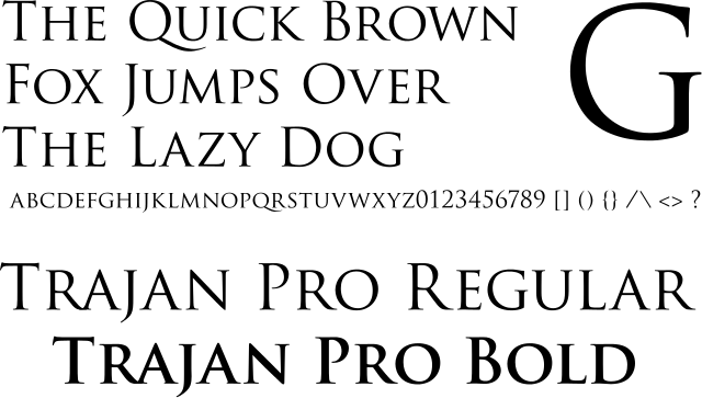 trajan pro font