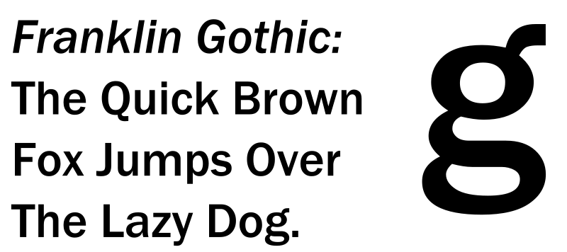 Franklin Gothic font