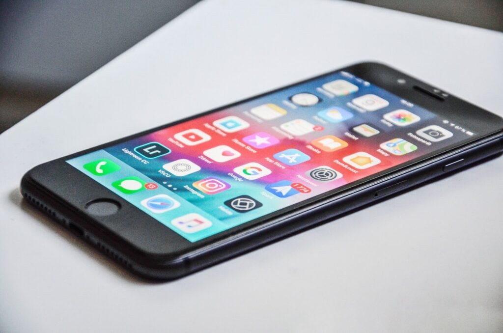 close up of an Iphone