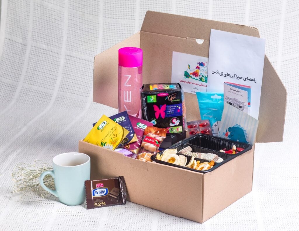 Custom mailer box filled with subscription products