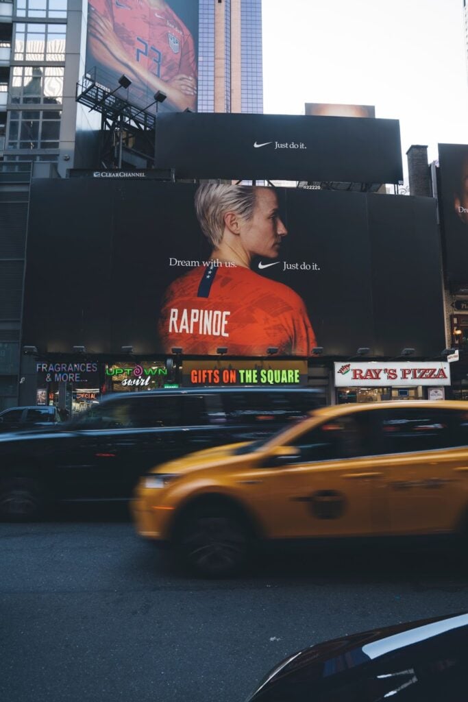 Time square, taxis, big screen advertisment
