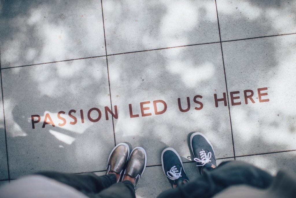 Sidewalk with words on it