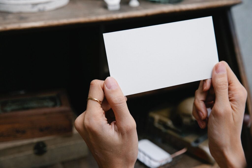Blank thick paper