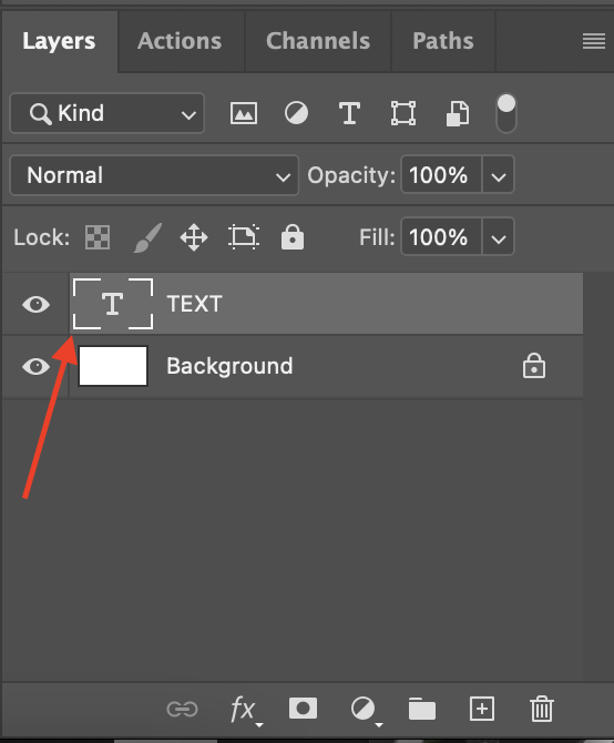 Click text layer