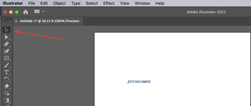 to embed fonts in Adobe Illustrator select the text