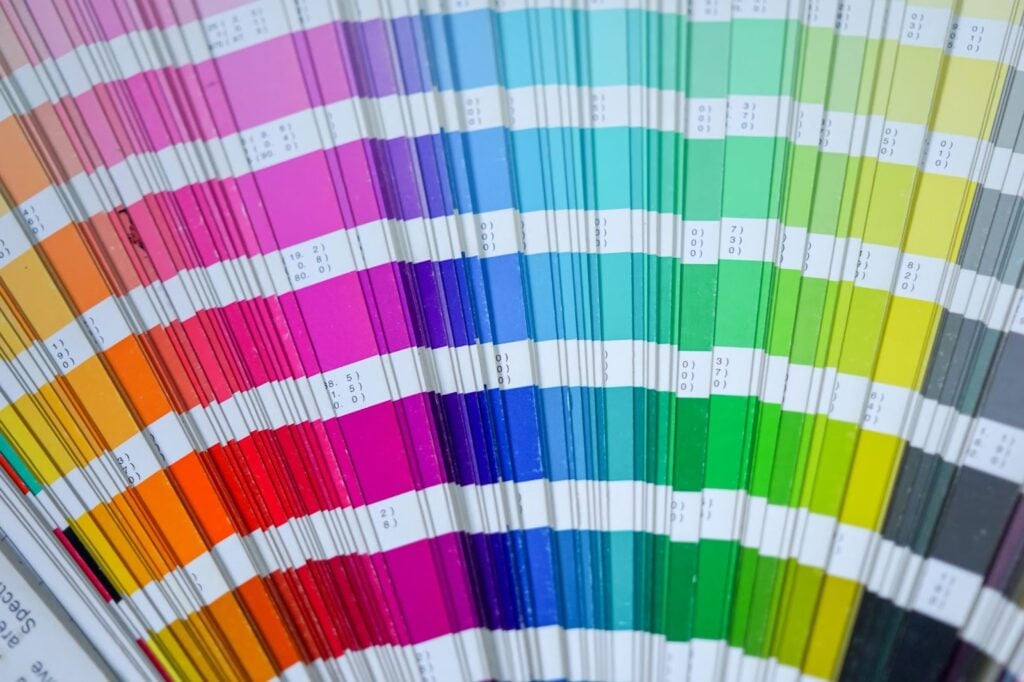 Color paint swatches