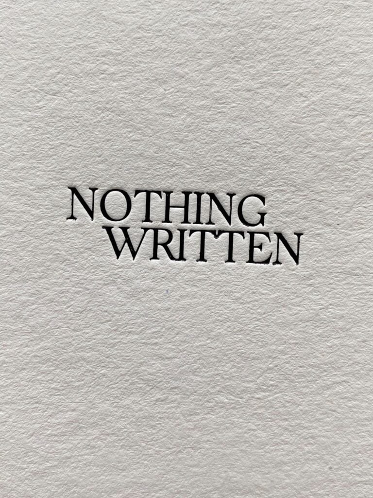 Text on textured paper