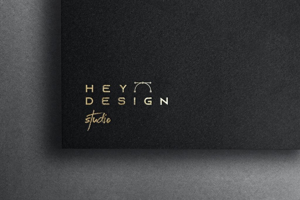 Black card with gold foil special finishes