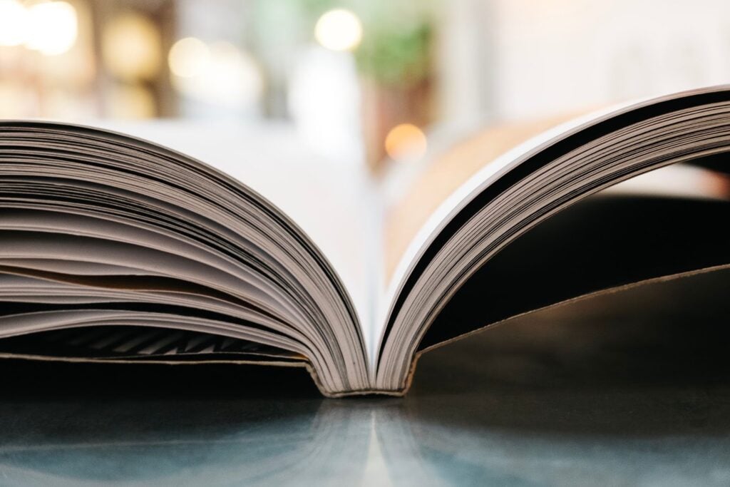 open perfect bound book