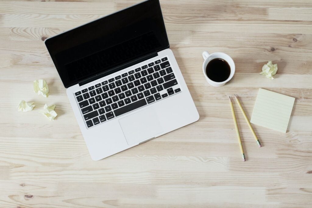 open laptop