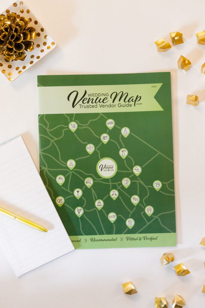 printed program map of wedding venue map