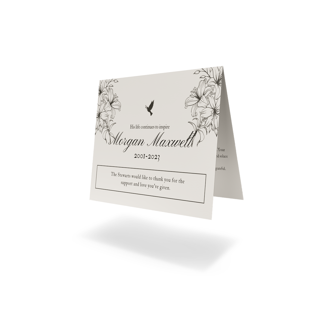 Print Funeral Thank You Cards