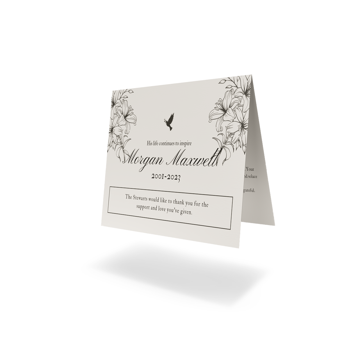 Print Funeral Thank You Cards
